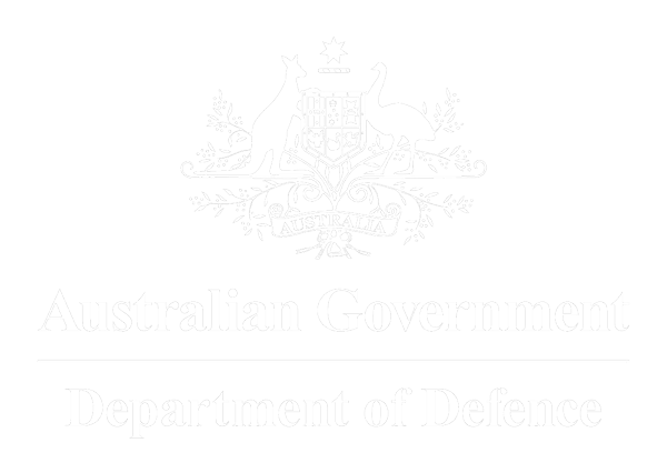 Australian Government Department of Defence white logo